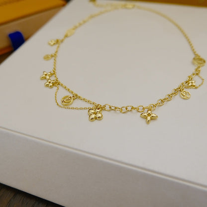 [⭐moonlume]BLOOMING SUPPLE NECKLACE BRASS