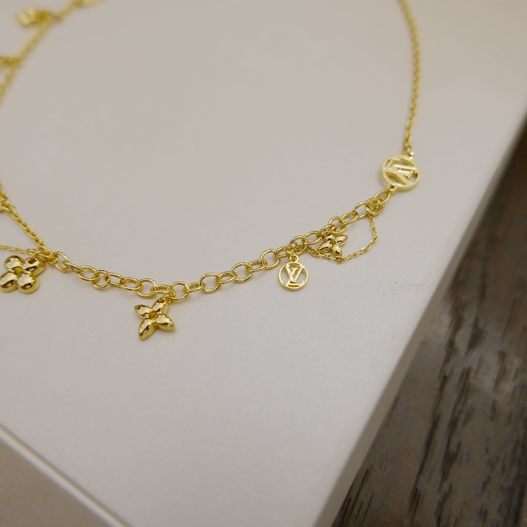 [⭐moonlume]BLOOMING SUPPLE NECKLACE BRASS
