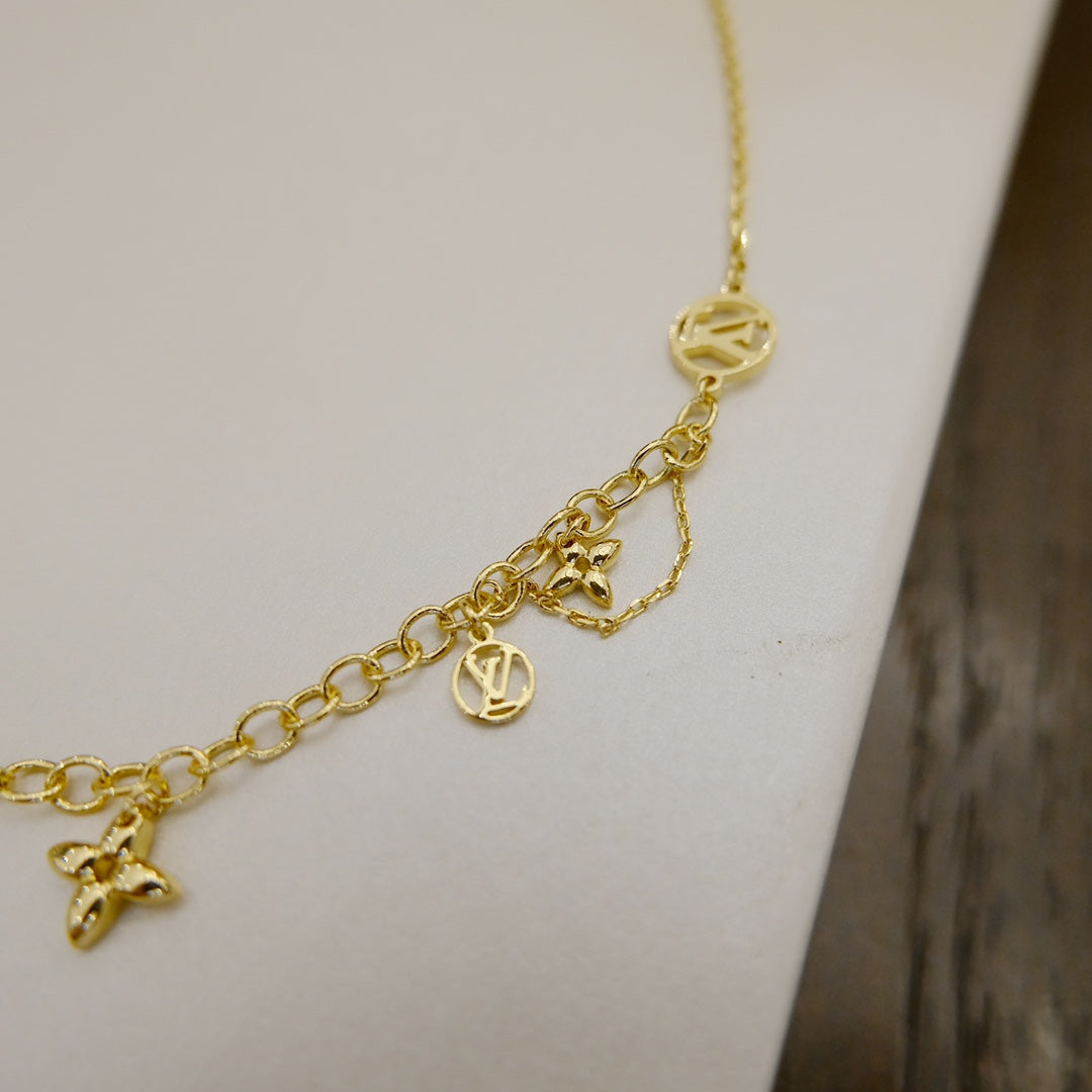 [⭐moonlume]BLOOMING SUPPLE NECKLACE BRASS