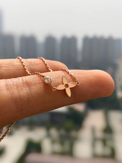 [⭐moonlume]BLOSSOM PENDANT PINK GOLD AND DIAMOND