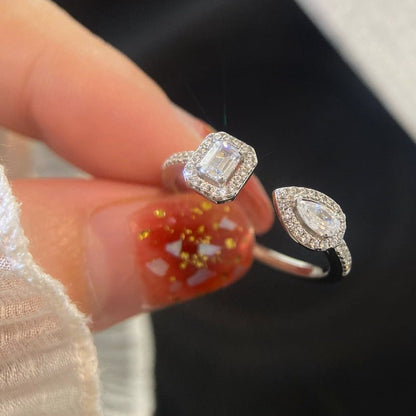 [⭐moonlume]MY TWIN TOI & MOI SILVER DIAMOND RING