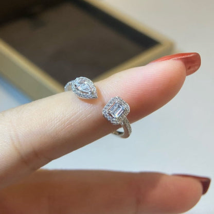 [⭐moonlume]MY TWIN TOI & MOI SILVER DIAMOND RING