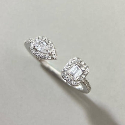 [⭐moonlume]MY TWIN TOI & MOI SILVER DIAMOND RING