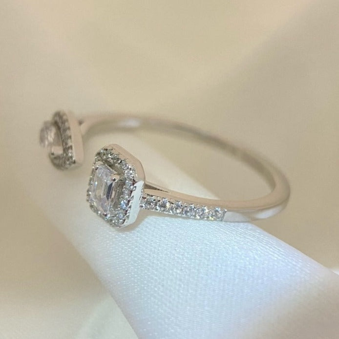 [⭐moonlume]MY TWIN TOI & MOI SILVER DIAMOND RING