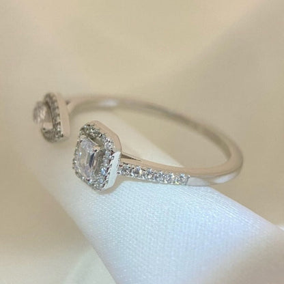 [⭐moonlume]MY TWIN TOI & MOI SILVER DIAMOND RING