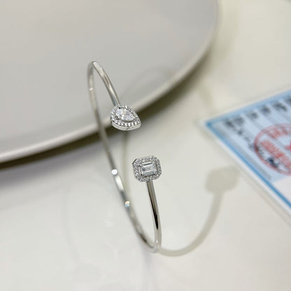 [⭐moonlume]JONC FLEX MY TWIN TOI & MOI SILVER DIAMOND BRACELET