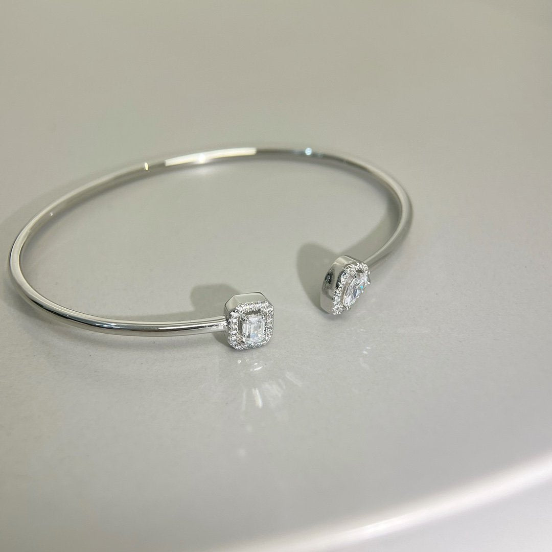 [⭐moonlume]JONC FLEX MY TWIN TOI & MOI SILVER DIAMOND BRACELET