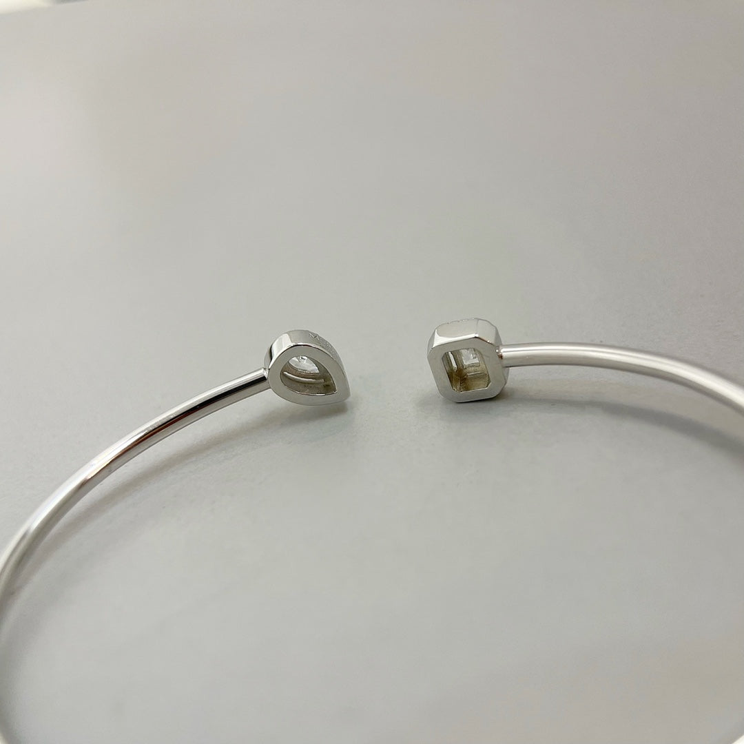 [⭐moonlume]JONC FLEX MY TWIN TOI & MOI SILVER DIAMOND BRACELET
