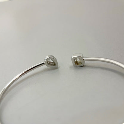 [⭐moonlume]JONC FLEX MY TWIN TOI & MOI SILVER DIAMOND BRACELET