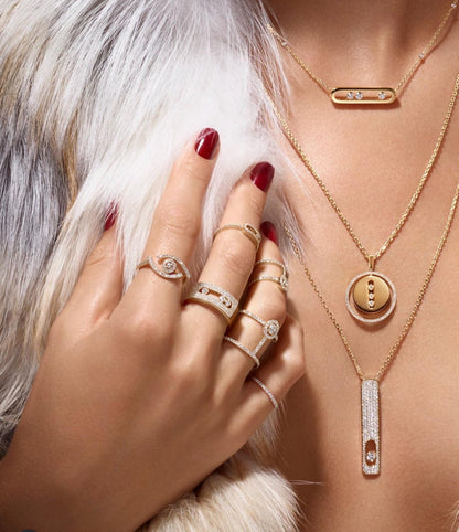 [⭐moonlume]Demo MOVE PM NECKLACE PINK GOLD DIAMOND