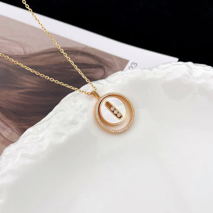 [⭐moonlume]Demo MOVE MM NACRE BLANCHE DIAMOND NECKLACE