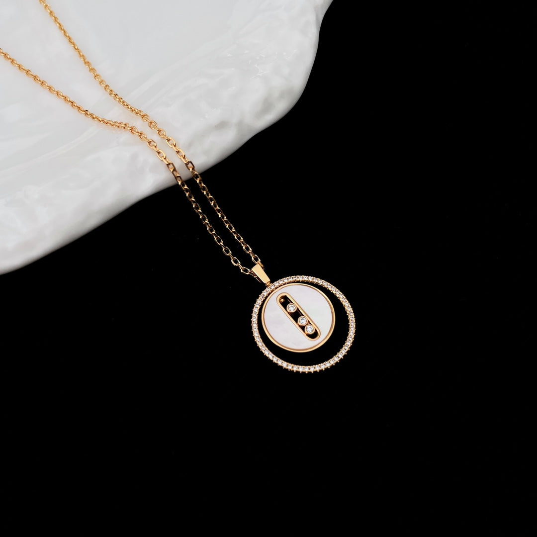 [⭐moonlume]Demo MOVE MM NACRE BLANCHE DIAMOND NECKLACE
