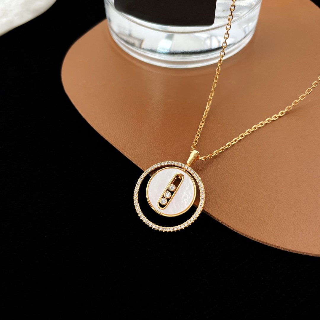 [⭐moonlume]Demo MOVE MM NACRE BLANCHE DIAMOND NECKLACE