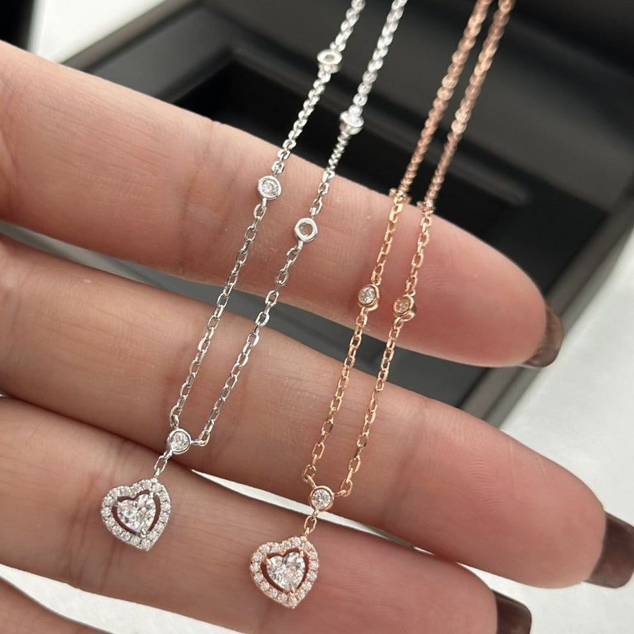 [⭐moonlume]JOY HEART DIAMOND NECKLACE