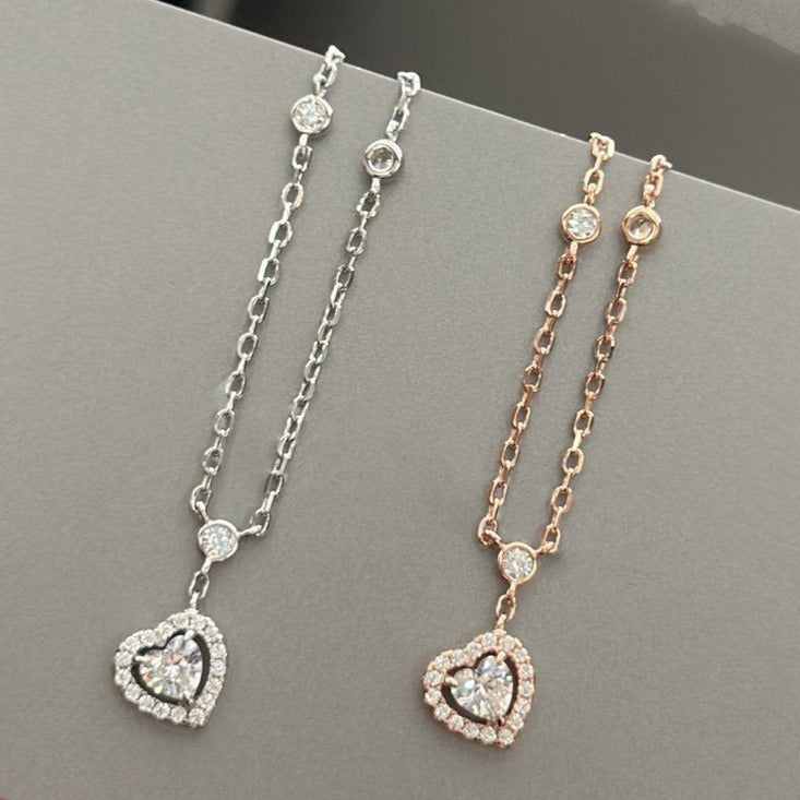 [⭐moonlume]JOY HEART DIAMOND NECKLACE