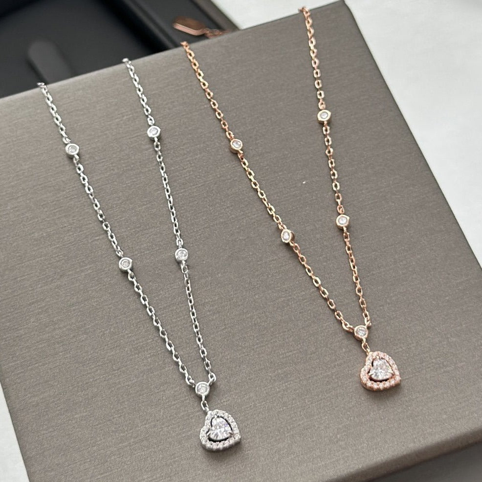 [⭐moonlume]JOY HEART DIAMOND NECKLACE
