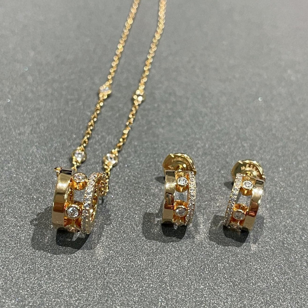 [⭐moonlume]CHAIN MOVE ROMANE PEDAND NECKLACE