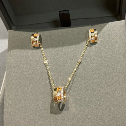 [⭐moonlume]CHAIN MOVE ROMANE PEDAND NECKLACE
