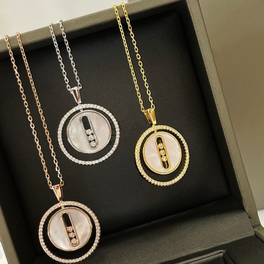 [⭐moonlume]Demo MOVE MM NACRE BLANCHE DIAMOND NECKLACE