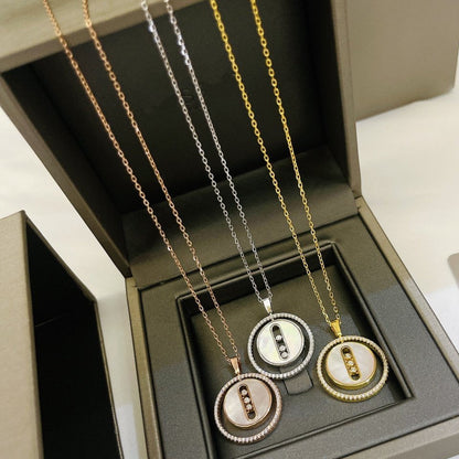 [⭐moonlume]Demo MOVE MM NACRE BLANCHE DIAMOND NECKLACE