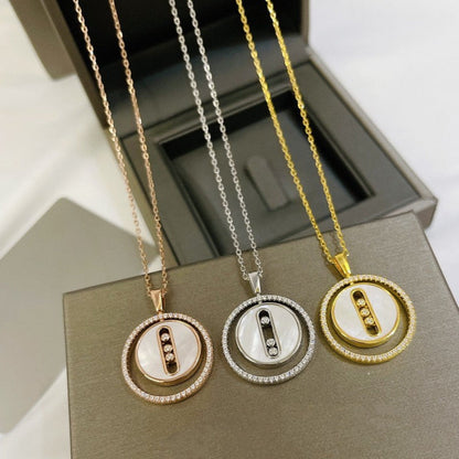 [⭐moonlume]Demo MOVE MM NACRE BLANCHE DIAMOND NECKLACE
