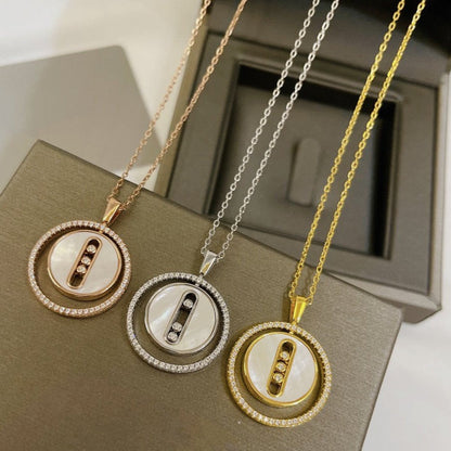 [⭐moonlume]Demo MOVE MM NACRE BLANCHE DIAMOND NECKLACE