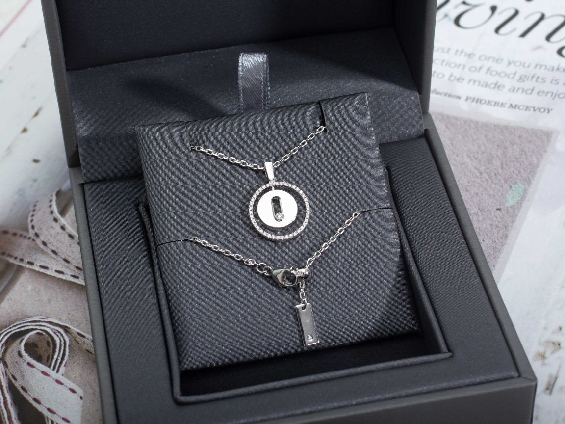 [⭐moonlume]Demo MOVE PM NECKLACE SILVER DIAMOND