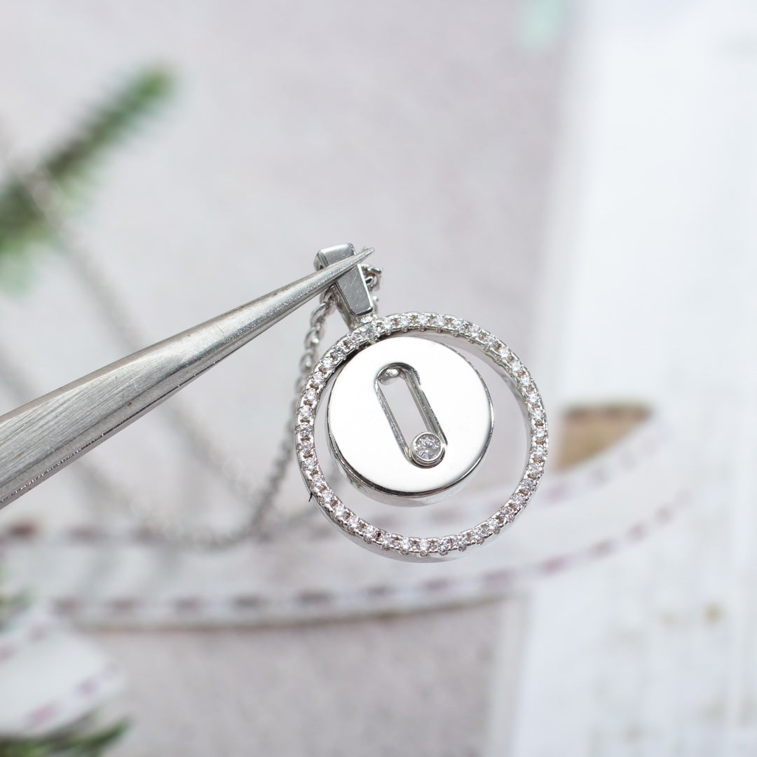 [⭐moonlume]Demo MOVE PM NECKLACE SILVER DIAMOND