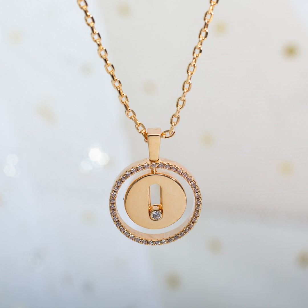 [⭐moonlume]Demo MOVE PM NECKLACE PINK GOLD DIAMOND