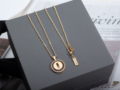 [⭐moonlume]Demo MOVE PM NECKLACE PINK GOLD DIAMOND
