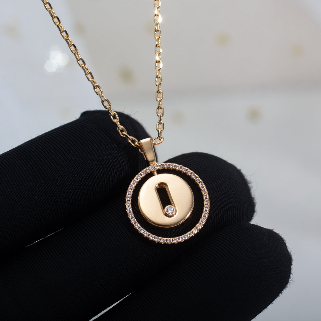 [⭐moonlume]Demo MOVE PM NECKLACE PINK GOLD DIAMOND