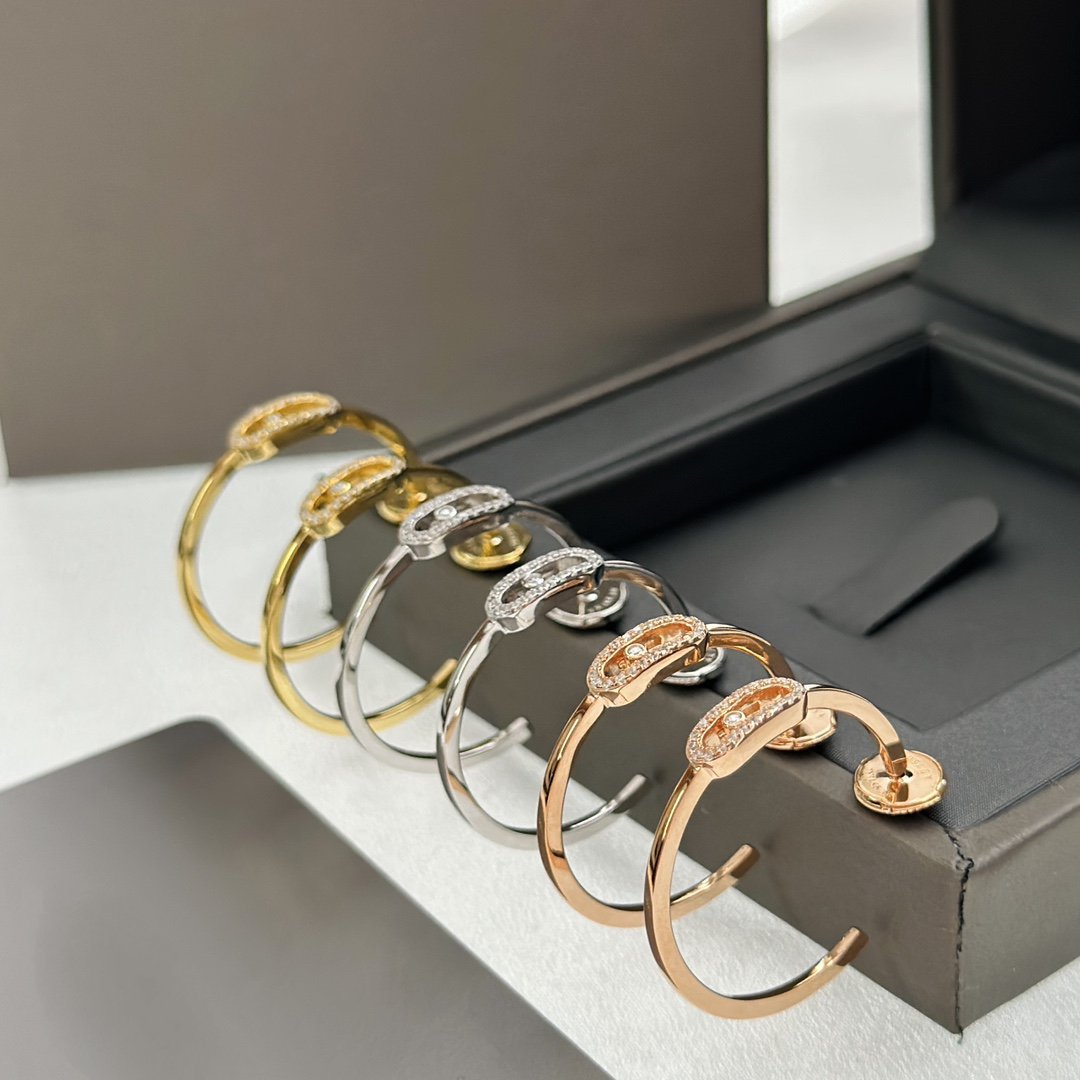 [⭐moonlume]CREOLES MOVE UNO PM DIAMOND EARRINGS