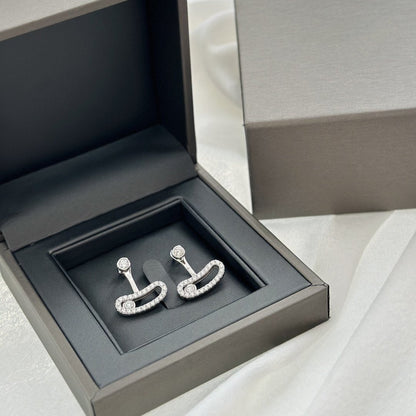 [⭐moonlume]MOVE UNO SILVER DIAMOND EARRINGS