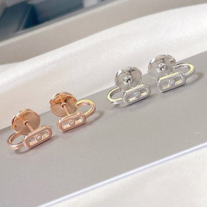 [⭐moonlume]CREOLES MOVE UNO MINI 1 DIAMOND EARRINGS