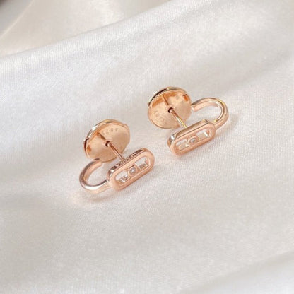 [⭐moonlume]CREOLES MOVE UNO MINI 1 DIAMOND EARRINGS