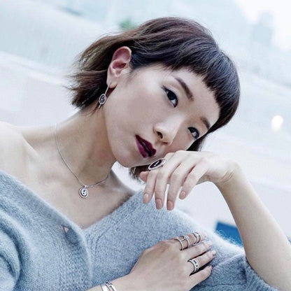 [⭐moonlume]Demo MOVE ARROW PINK GOLD DIAMOND EARRINGS