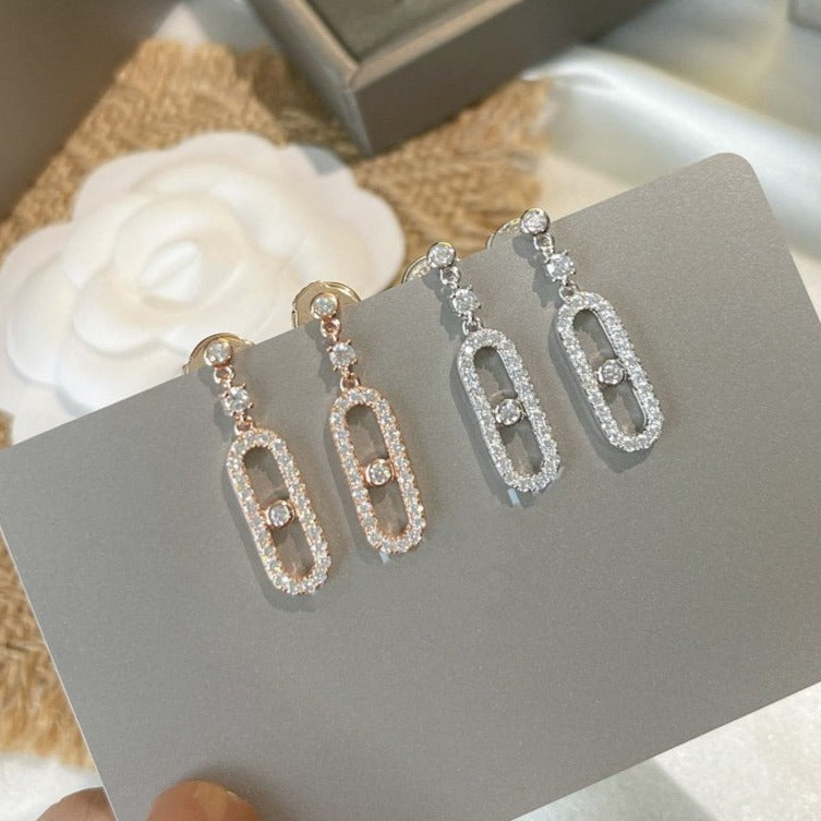 [⭐moonlume]DORMEUSES MOVE UNO DIAMOND EARRINGS