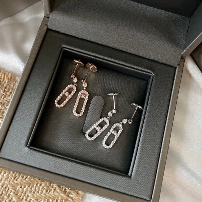 [⭐moonlume]DORMEUSES MOVE UNO DIAMOND EARRINGS