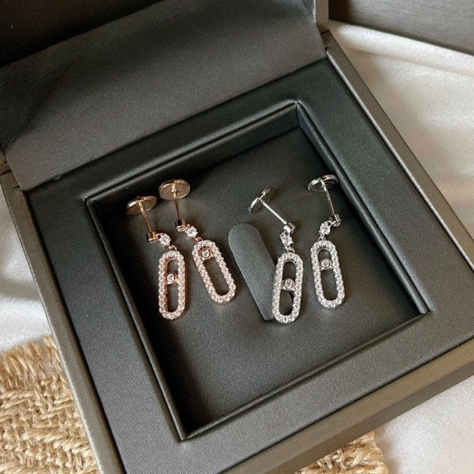 [⭐moonlume]DORMEUSES MOVE UNO DIAMOND EARRINGS