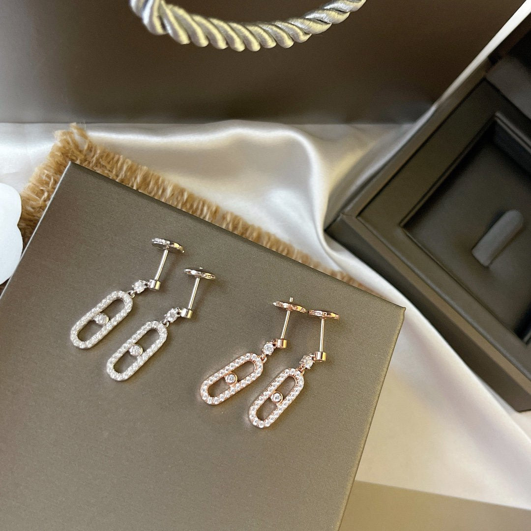 [⭐moonlume]DORMEUSES MOVE UNO DIAMOND EARRINGS