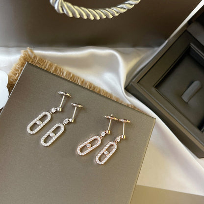 [⭐moonlume]DORMEUSES MOVE UNO DIAMOND EARRINGS
