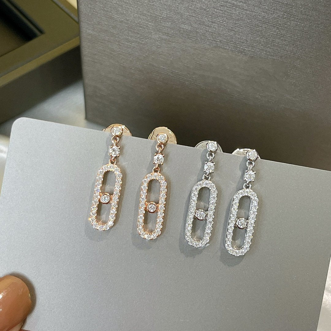 [⭐moonlume]DORMEUSES MOVE UNO DIAMOND EARRINGS