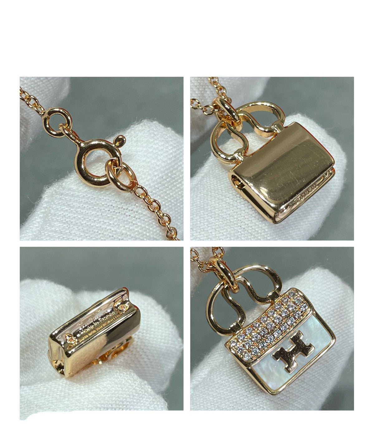 [⭐moonlume]H CIRCE MOISSANITE PENDANT NECKLACE GOLD