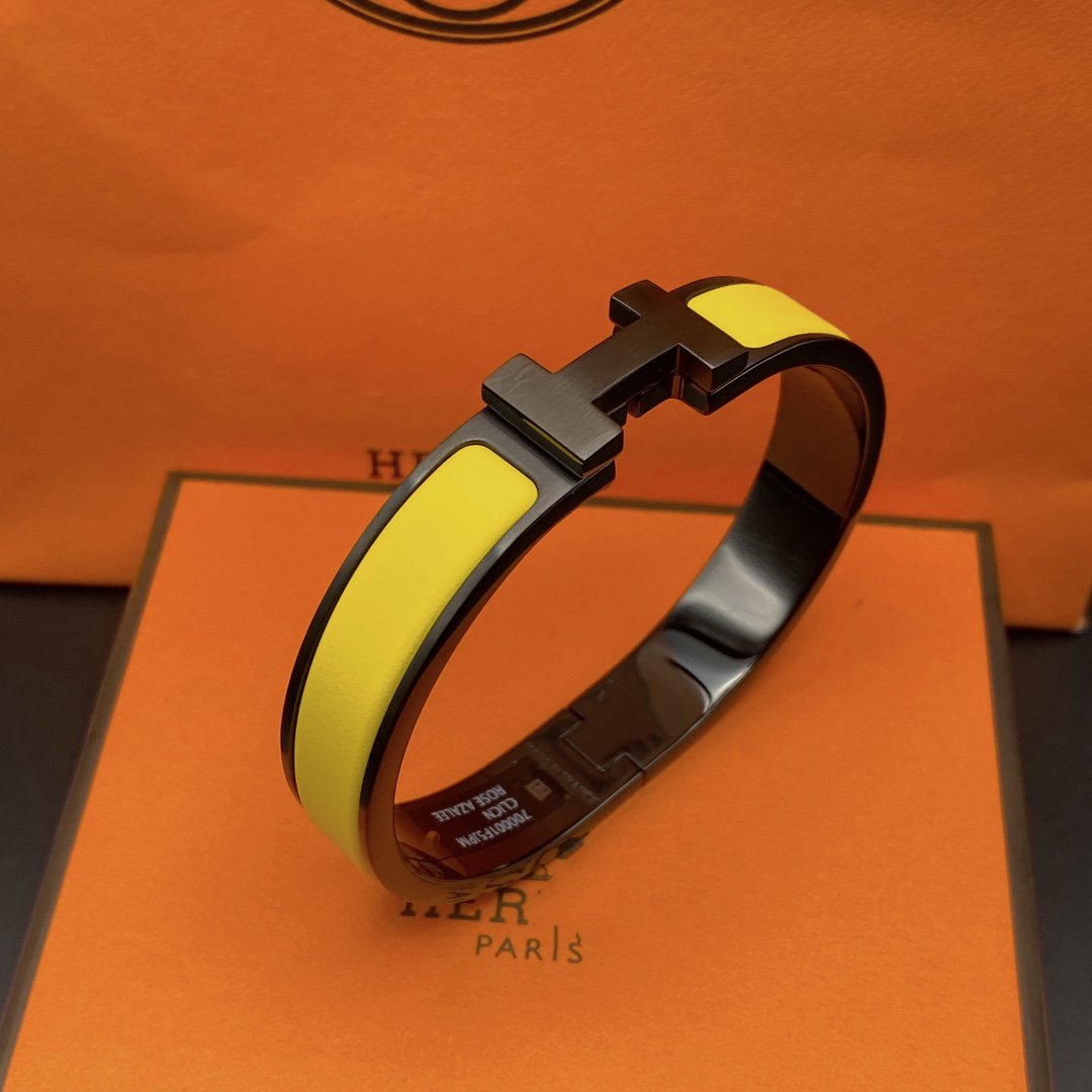 [⭐moonlume]CLIC HM SO BLACK YELLOW BRACELET