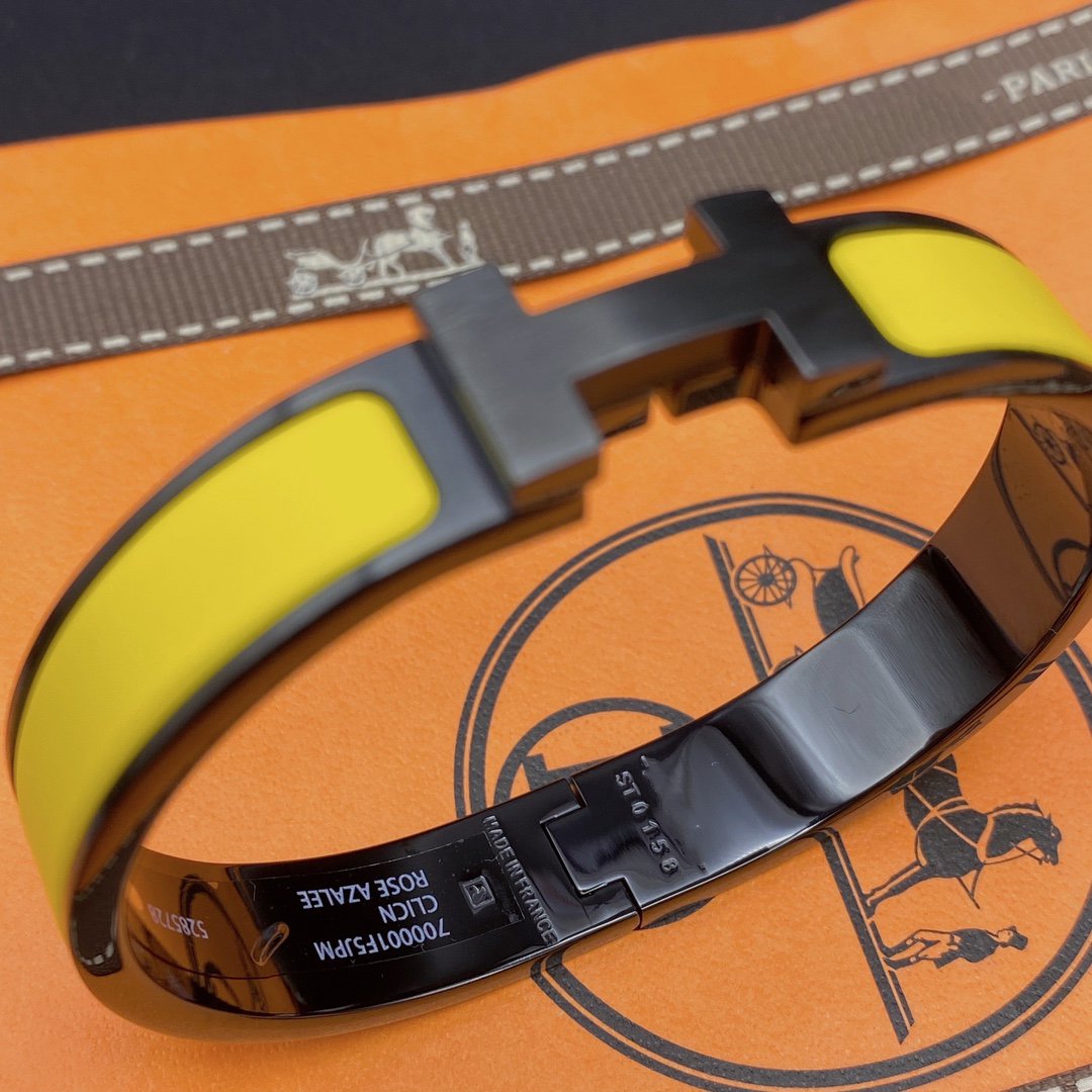 [⭐moonlume]CLIC HM SO BLACK YELLOW BRACELET