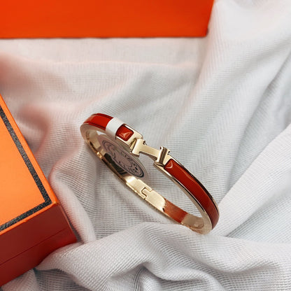 [⭐moonlume]CLASSIC HM CLIC RED 8MM ENAMEL BRACELET