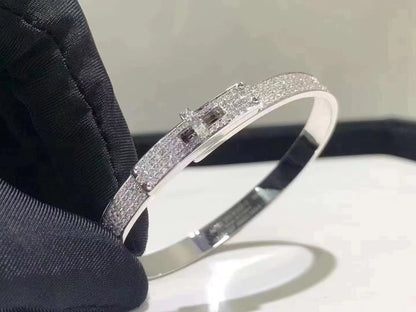[⭐moonlume]HM KELLY BRACELET IN SILVER AND FULL PAVE DIAMOND
