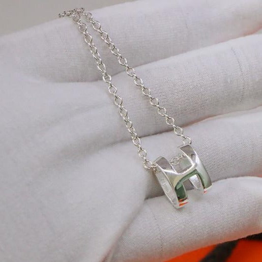 [⭐moonlume]HM NECKLACE H LETTER OVAL SERIES
