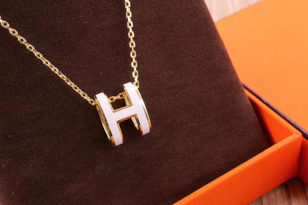[⭐moonlume]HM CLIC YELLOW ENAMEL GOLD NECKLACE