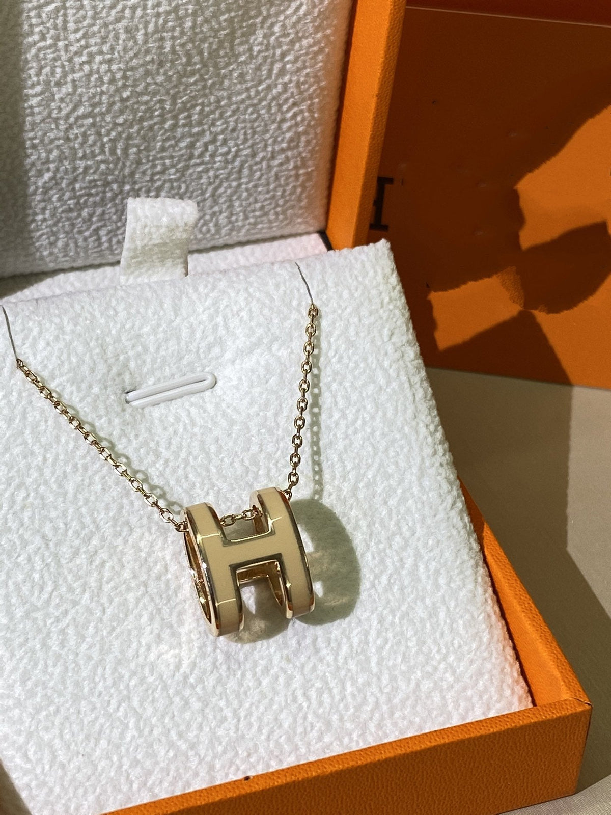 [⭐moonlume]HM CLIC YELLOW ENAMEL GOLD NECKLACE